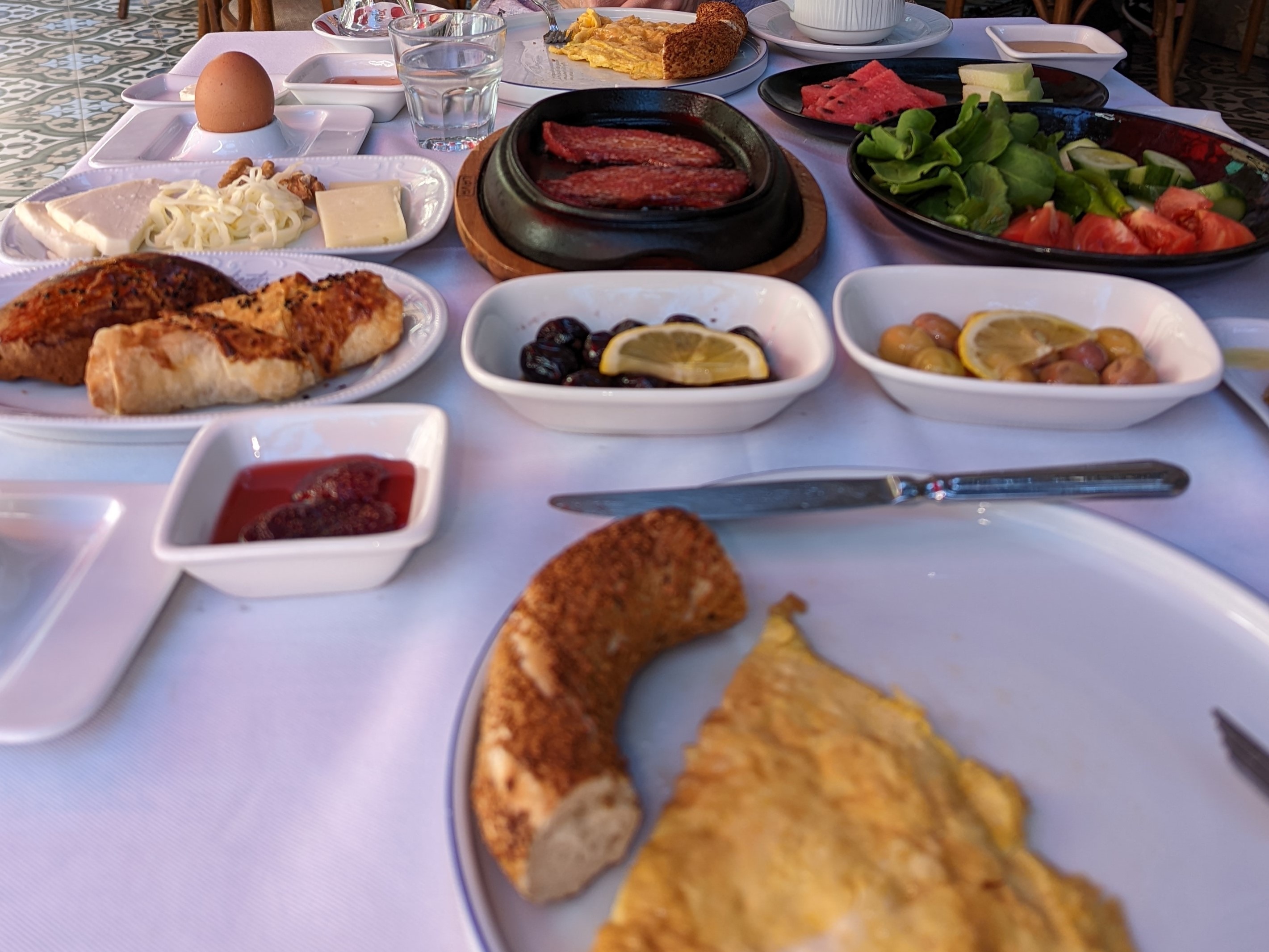 Turkish breakfast from the Viento Hotel