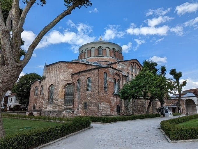 Hagia Irene (Aya İrini or "Church of Holy Peace"), located in the First Courtyard of Topkapı Palace.  Built in 532 CE; older than the Hagia Sophia.