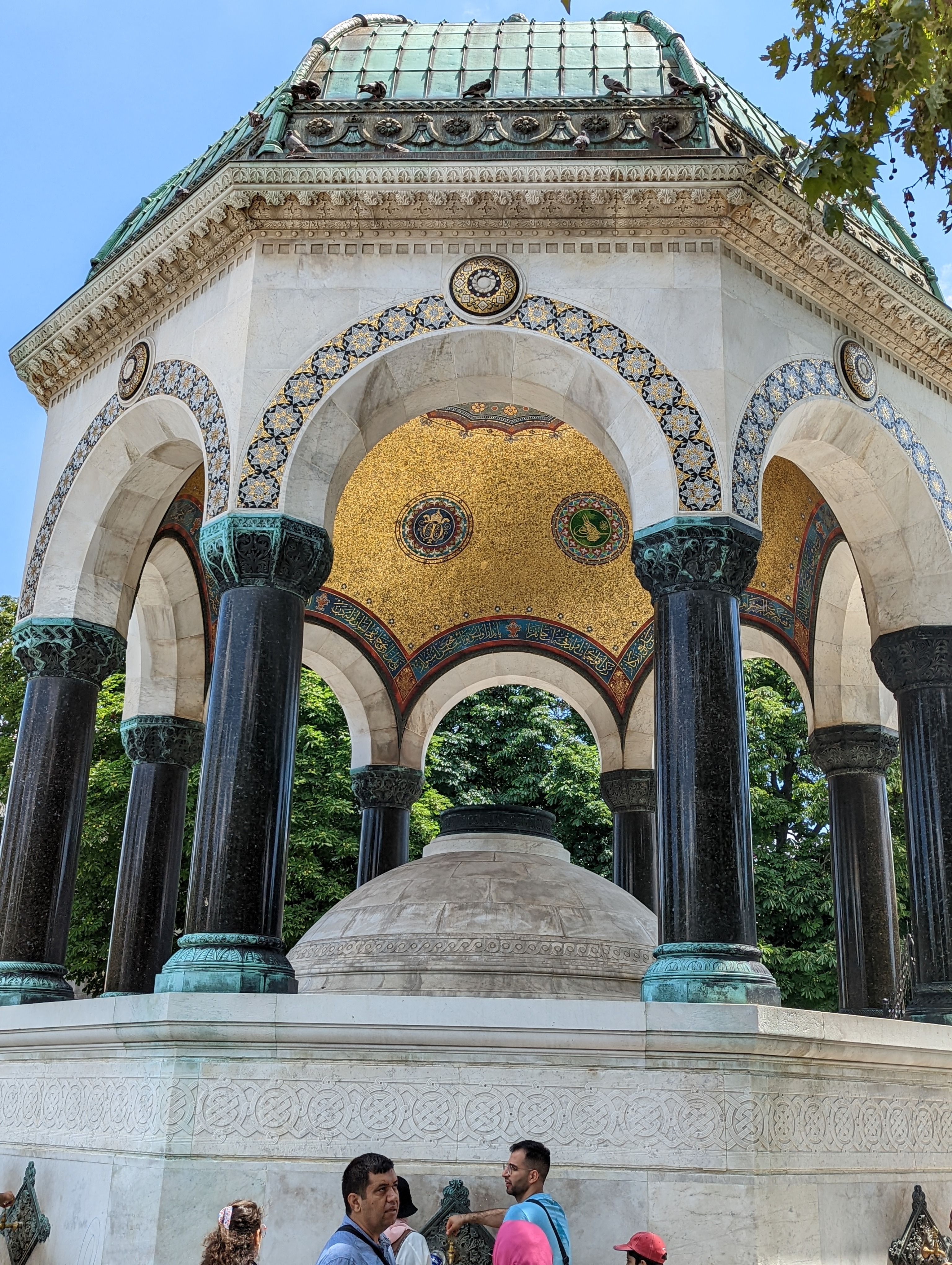 The German Fountain (Alman Çeşmesi), located at the northern end of Sultanahmet Square (the former Hippodrome of Constantinople).  A gift from to the Ottoman Empire from German Emperor Kaiser Wilhelm II to Sultan Abdülhamid II.