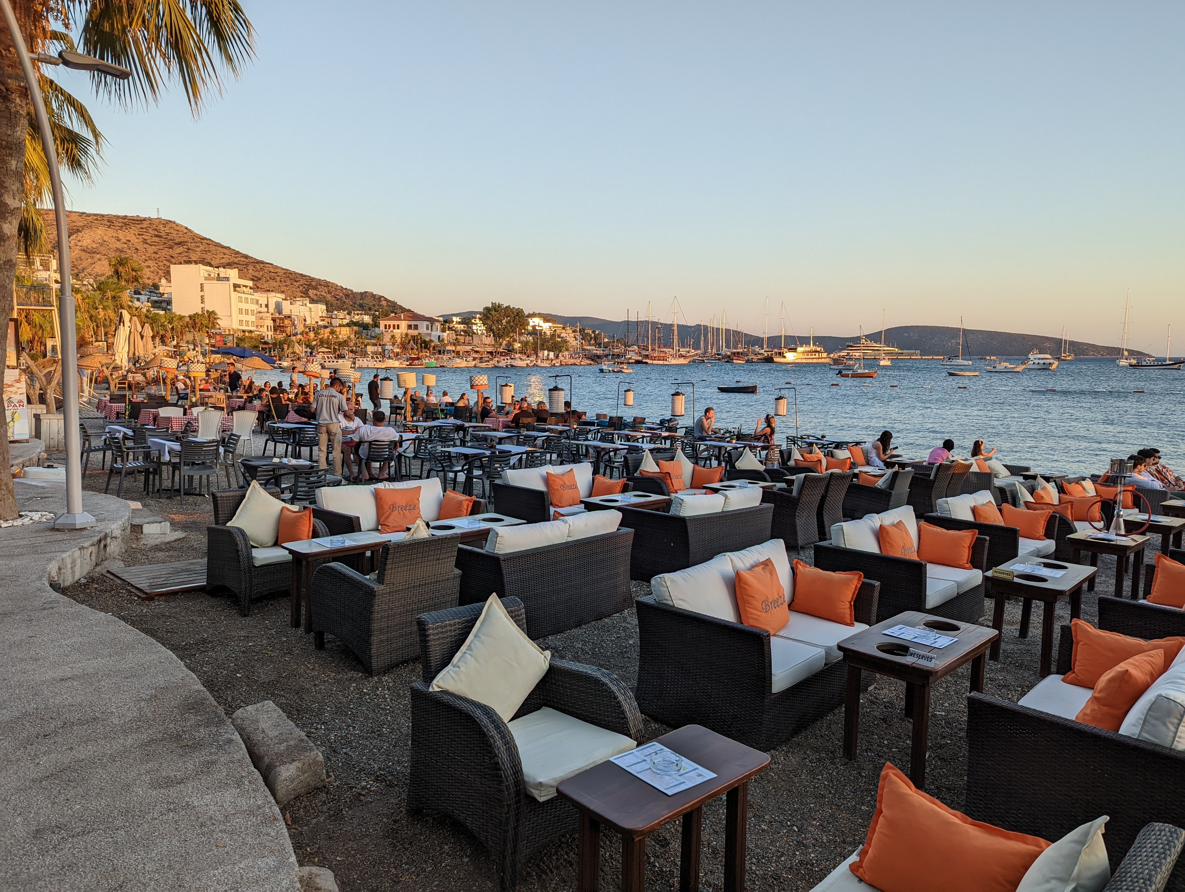 On-the-beach dining