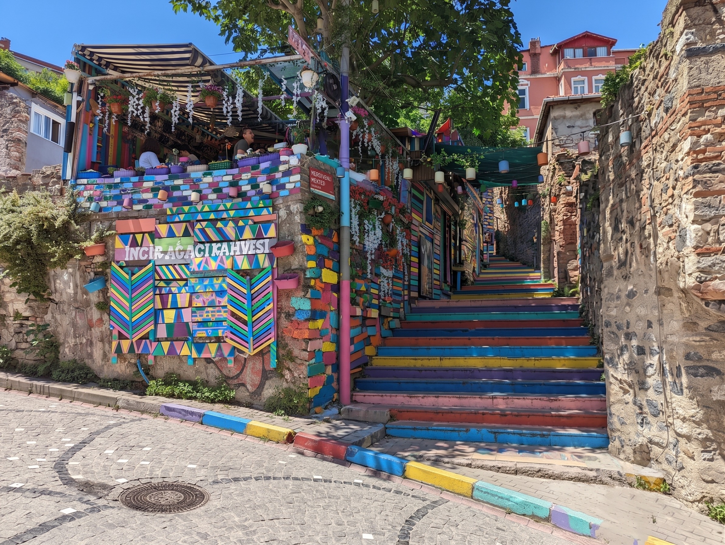 More colorful, cool old buildings in the Balat neighborhood of Istanbul.
