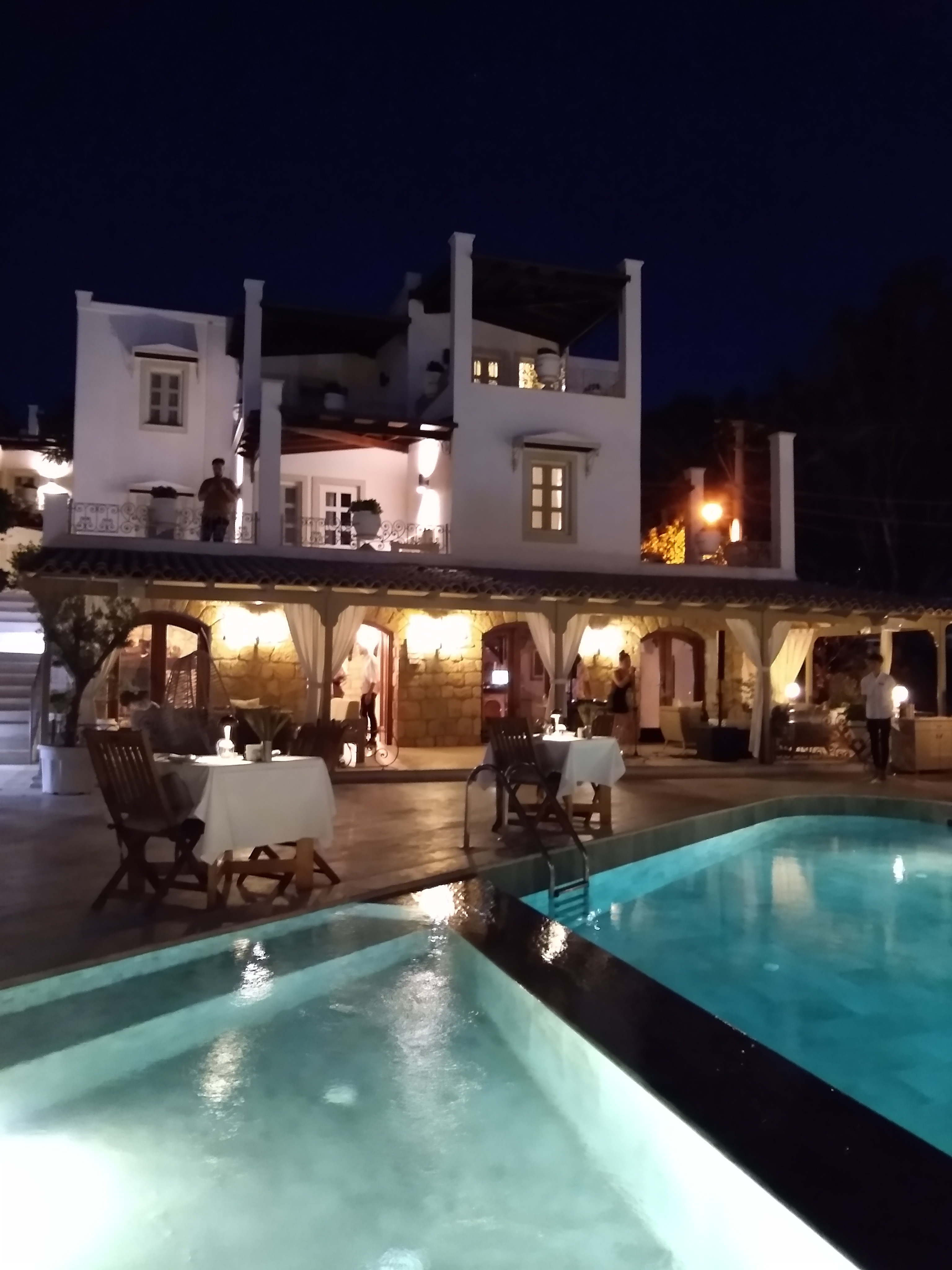 Poolside by night