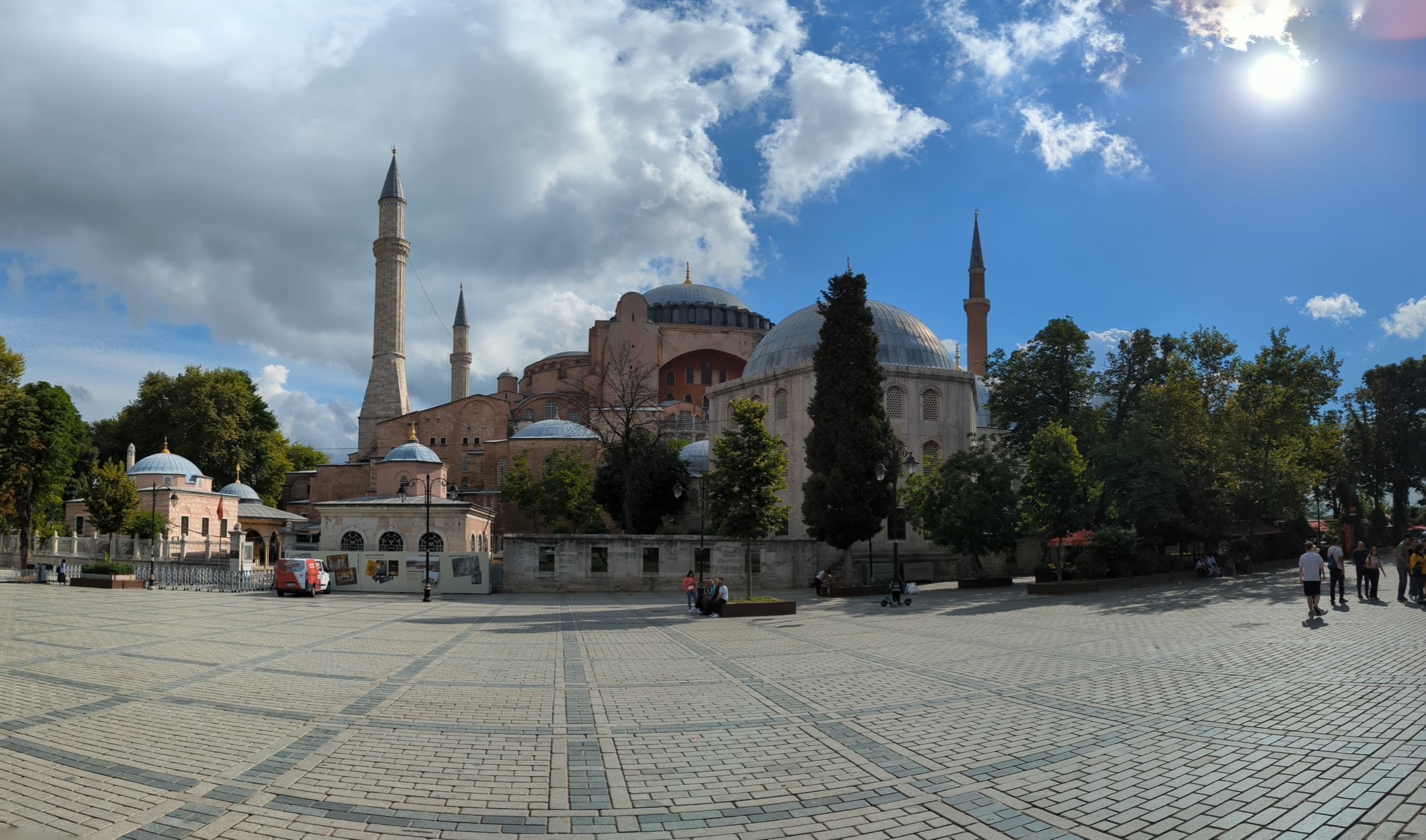 The exterior of the Hagia Sophia.