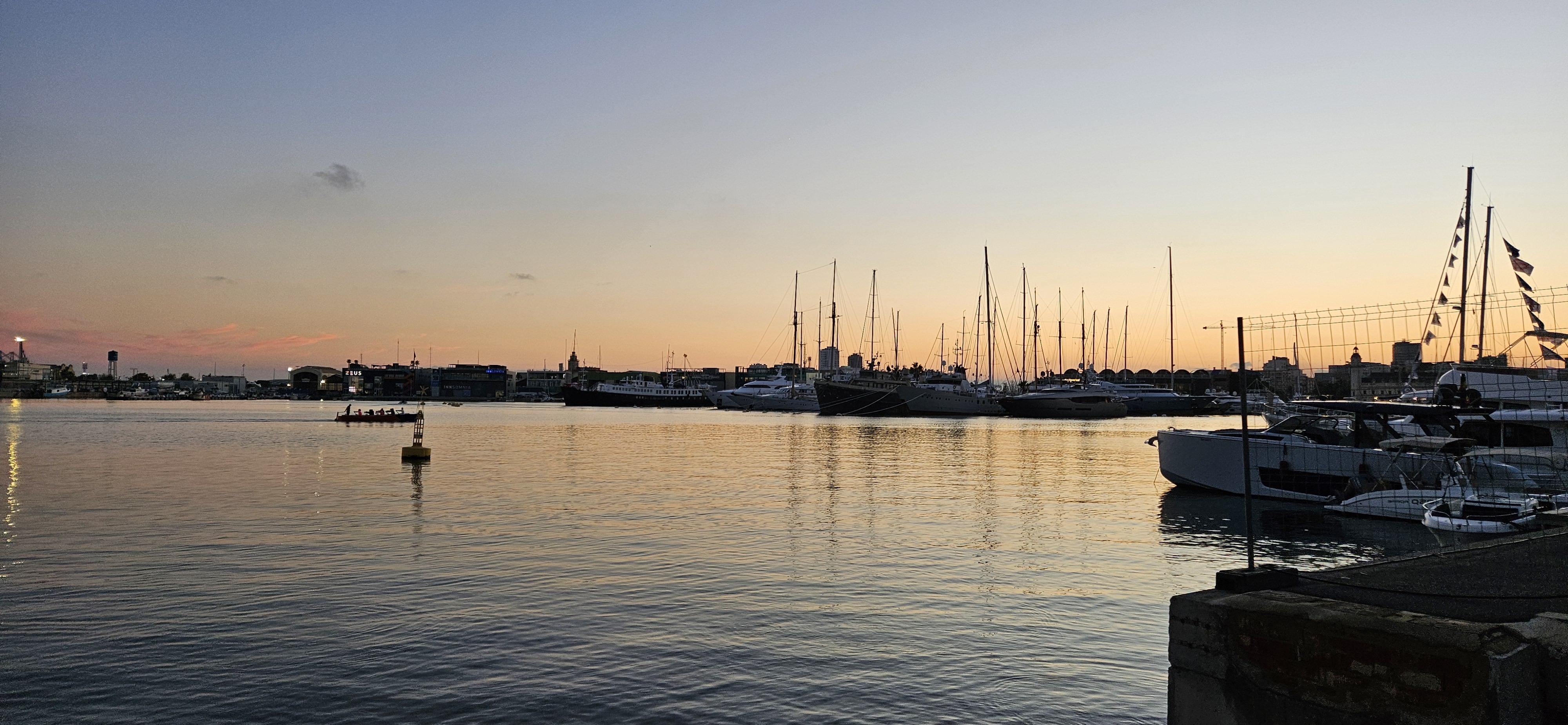 Calm waters at sunset at Platja de Llevant