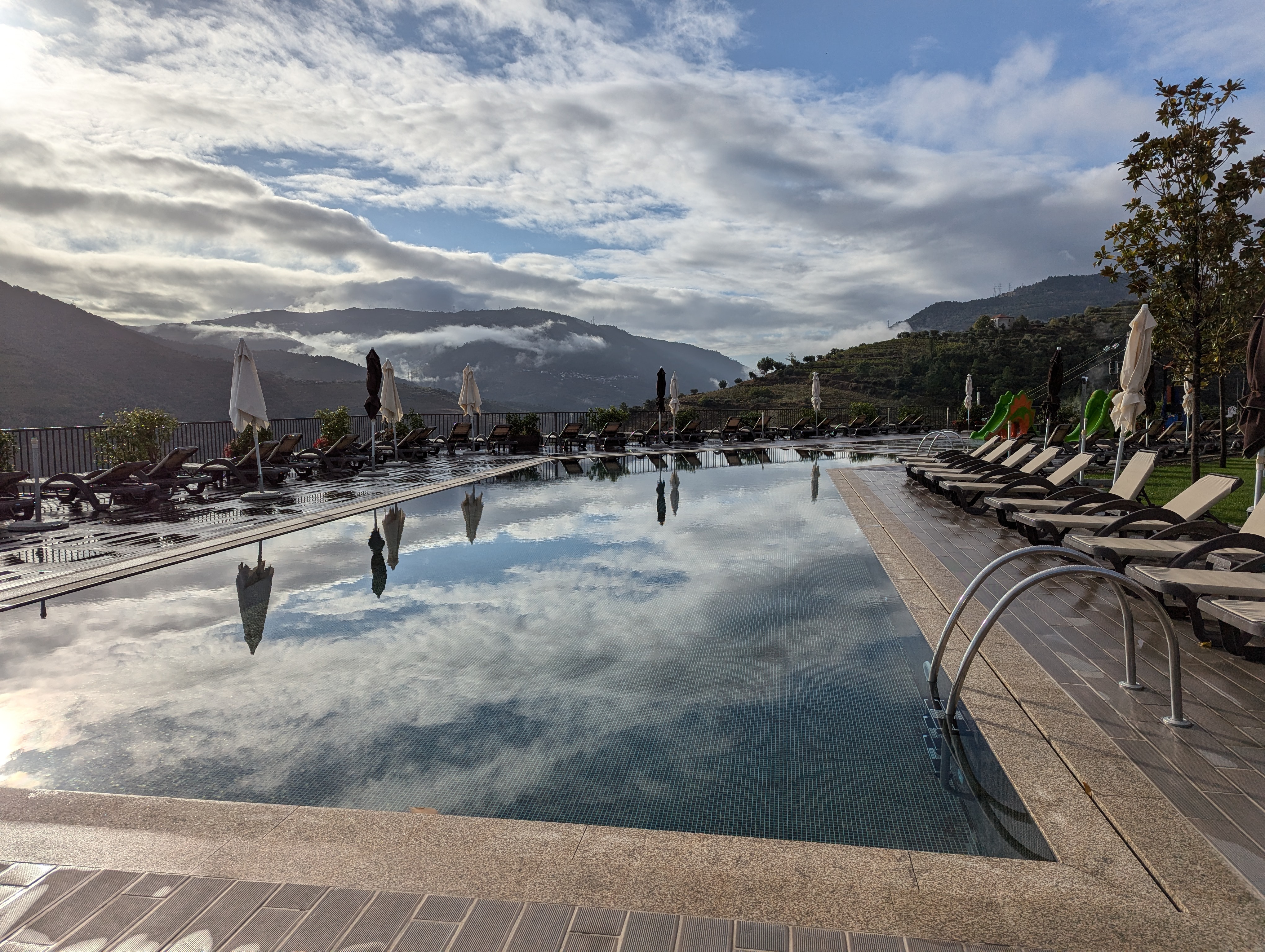 Pool and sky at Vila Gale
