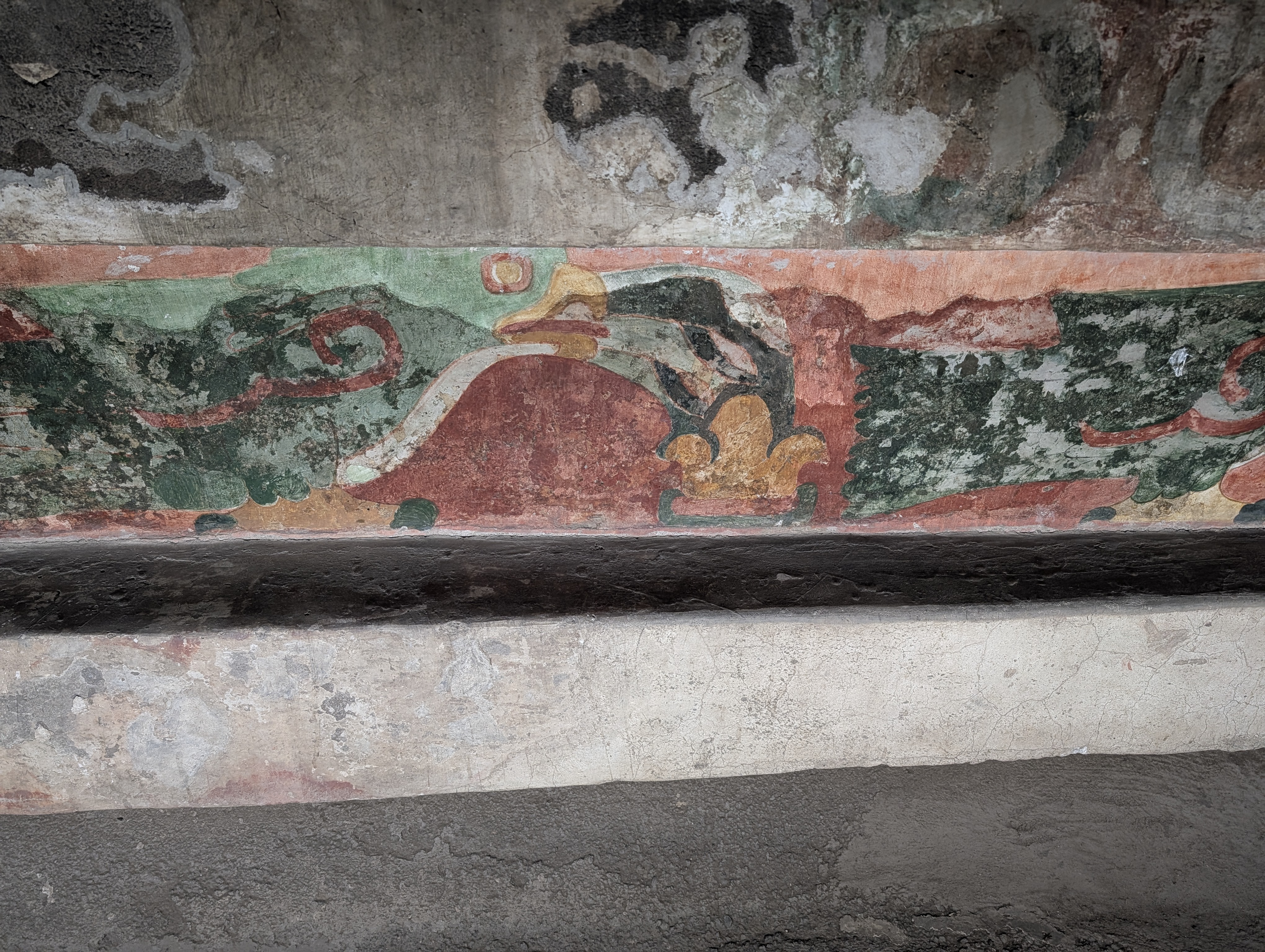 The pigments in the walls are very vibrant to this day if they aren't exposed to flash photography or UV light