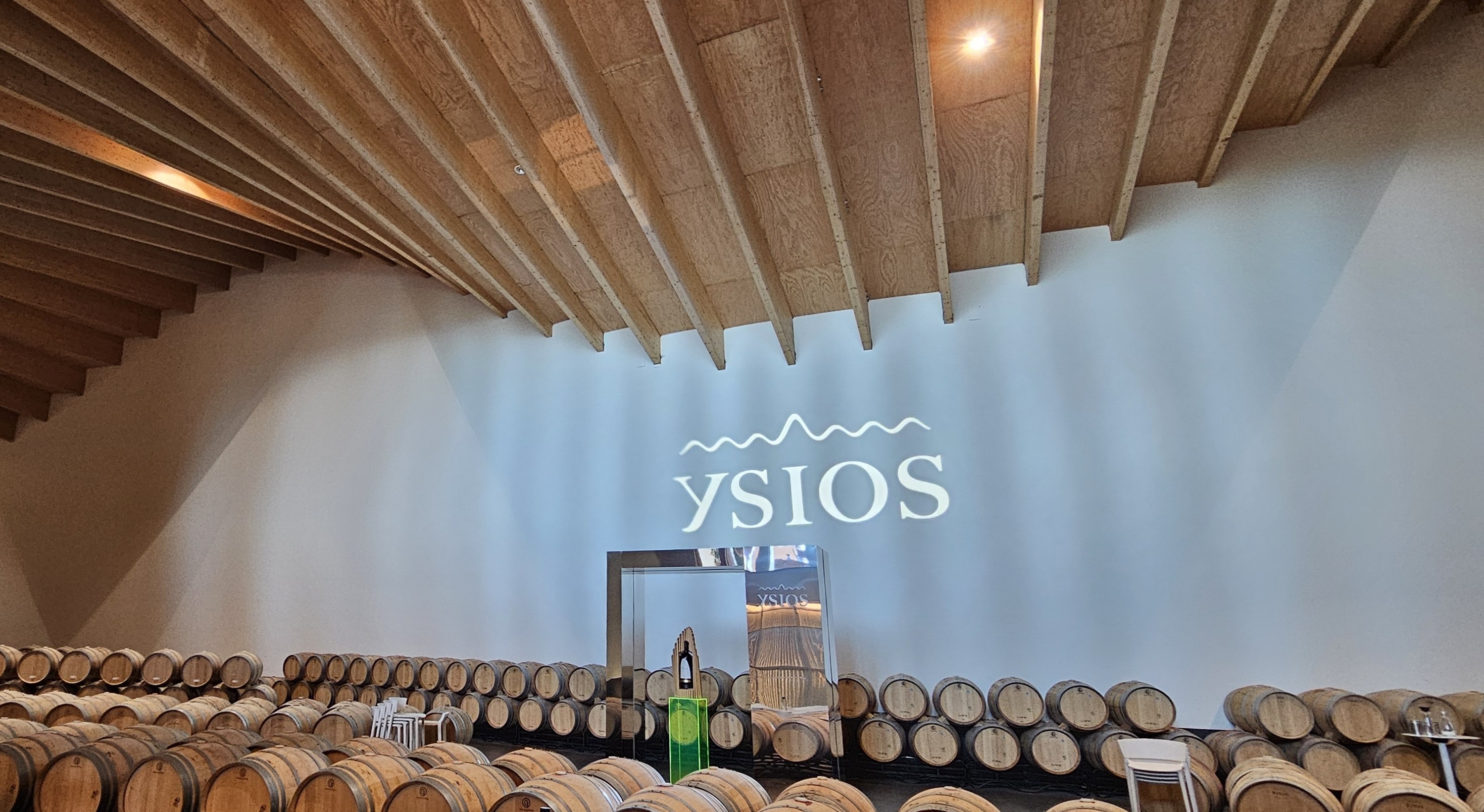 Inside the wine tasting room at Ysios