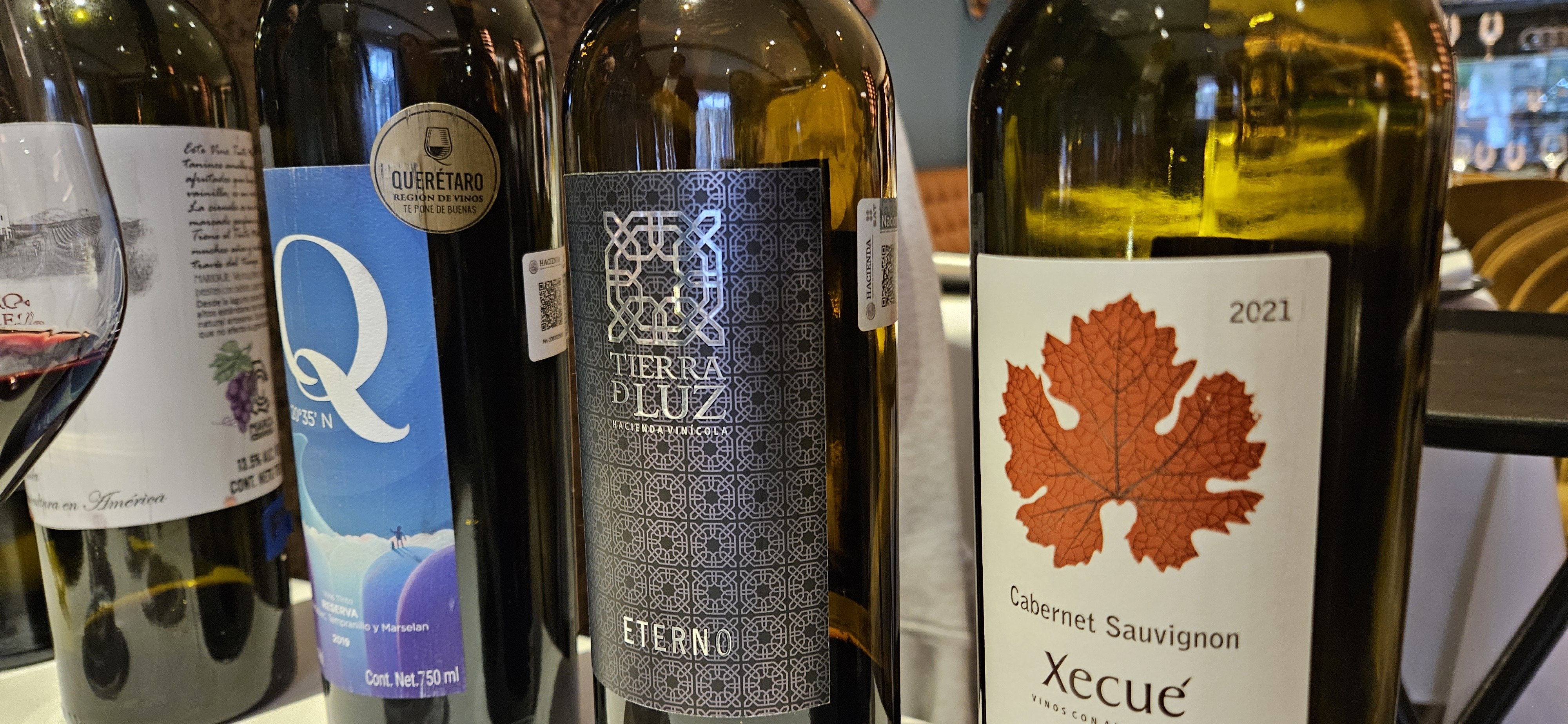 Some wine bottles