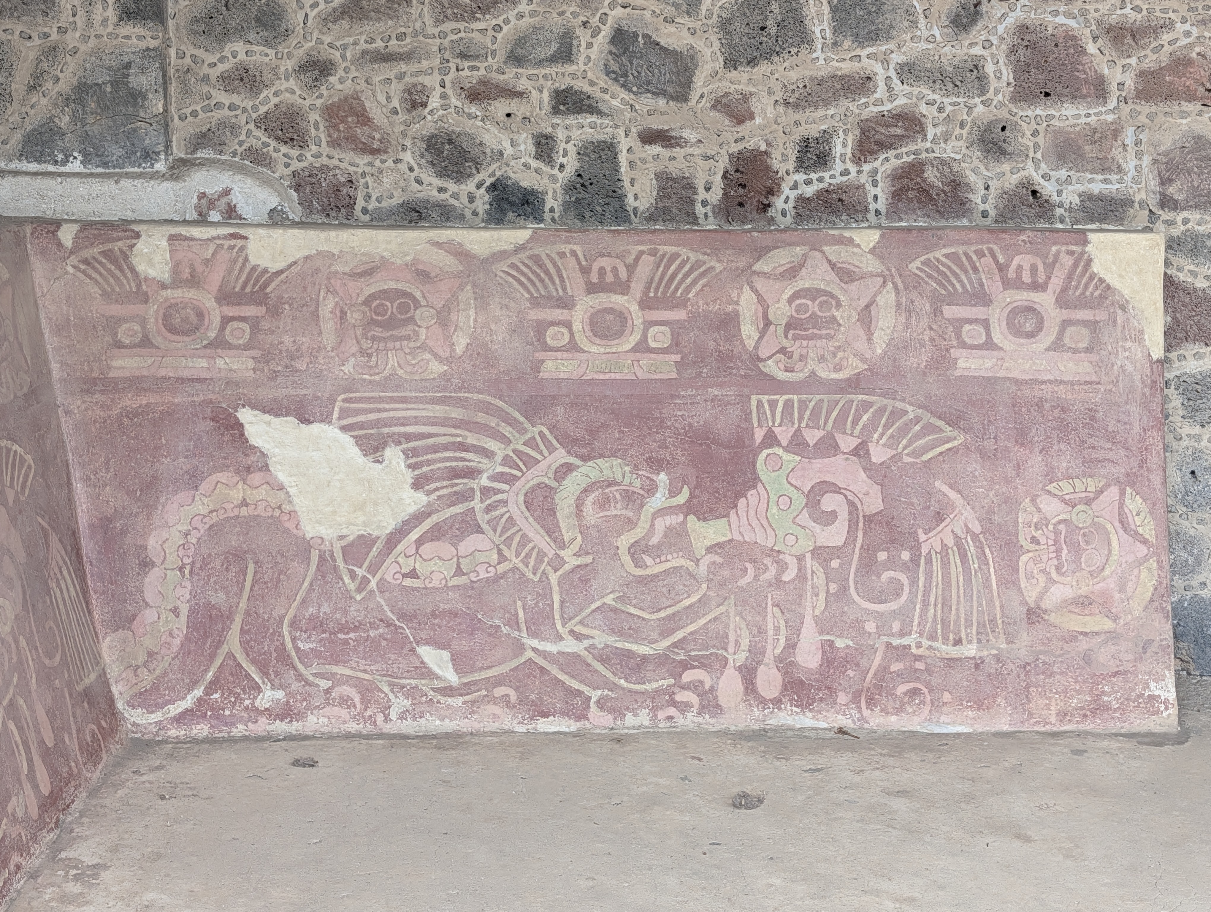Detail of a wall inside the living area
