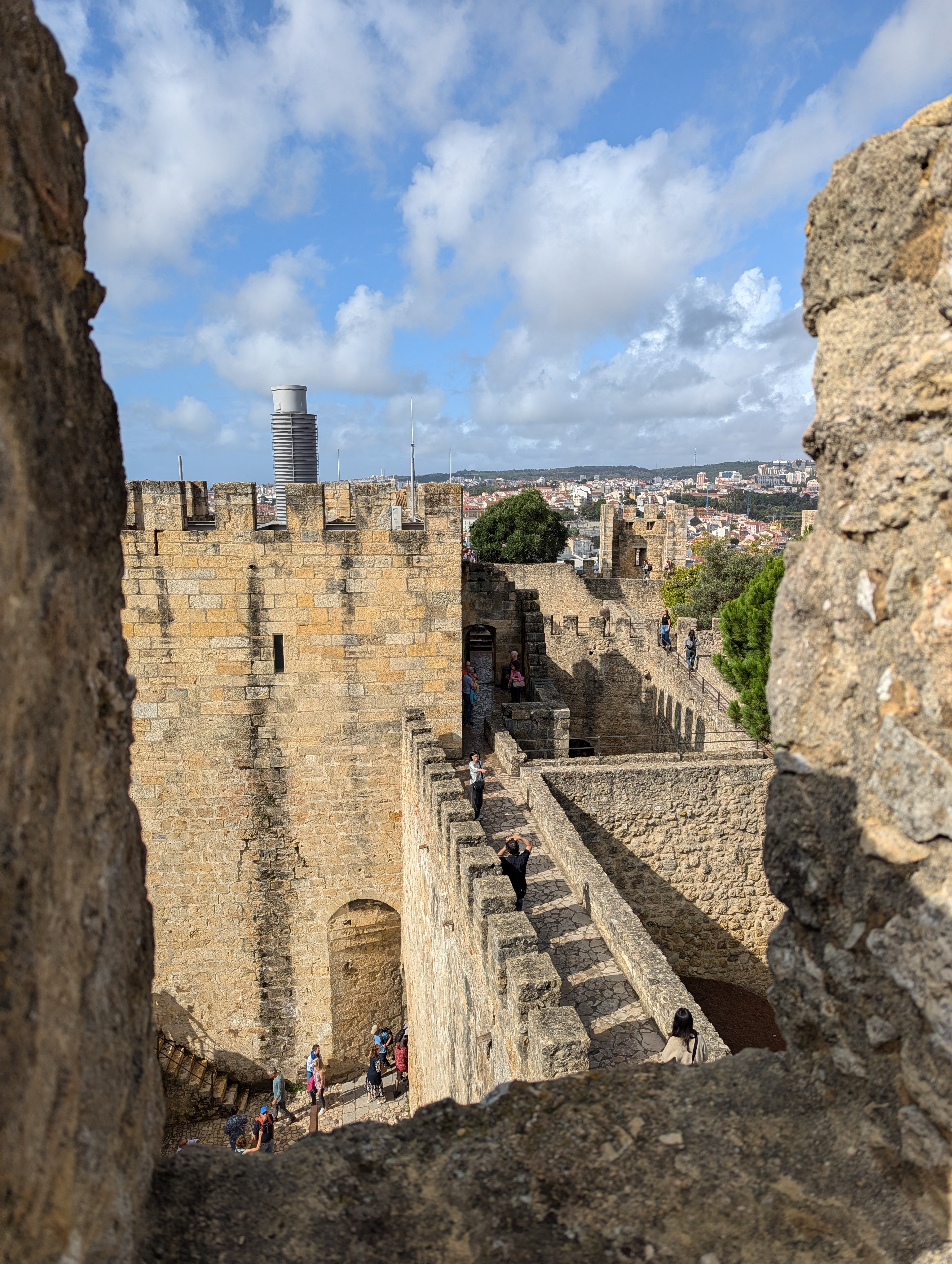 Atop the walls of Castelo de São Jorge