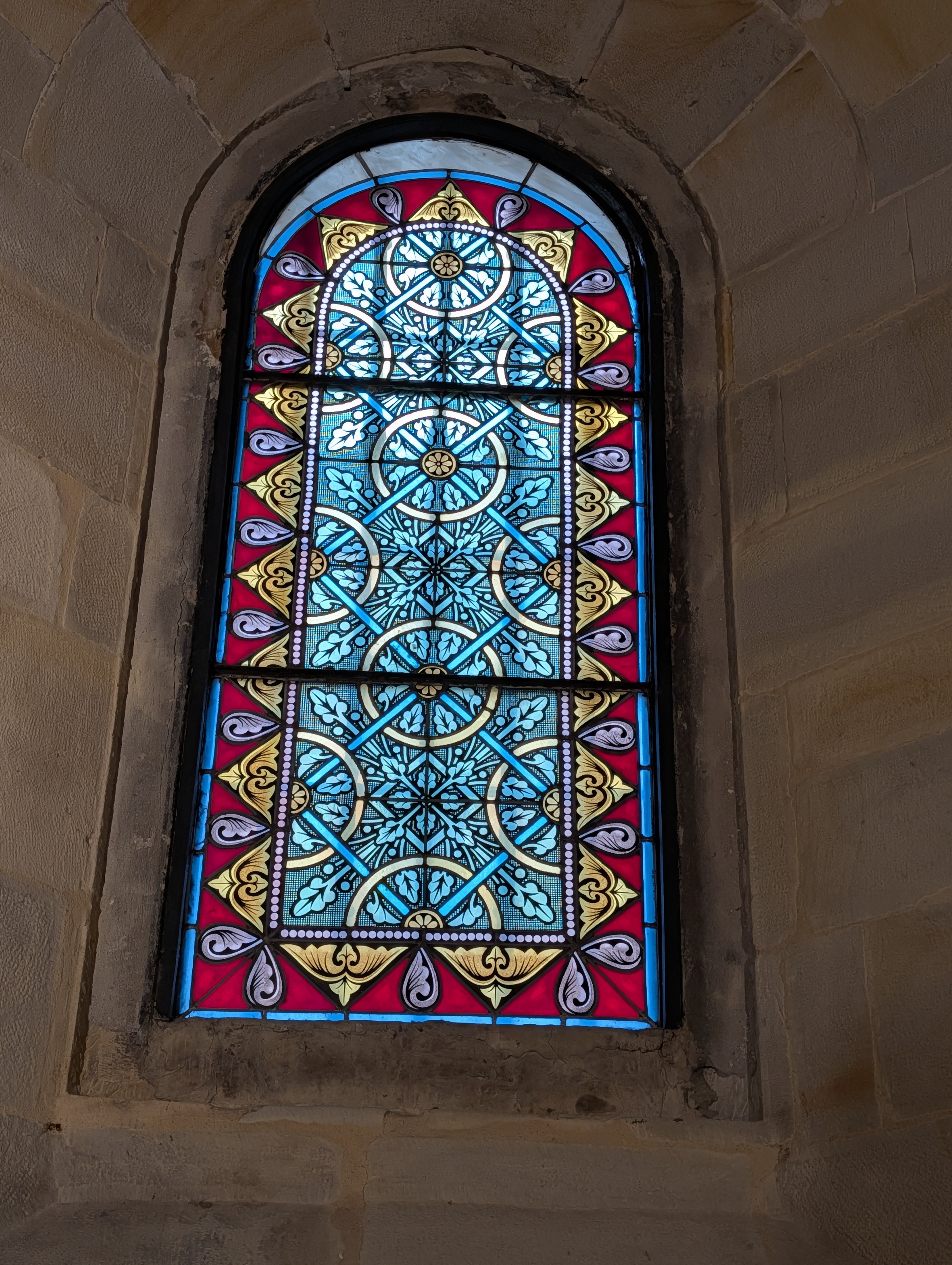 Stained glass at Bilbao Cathedral