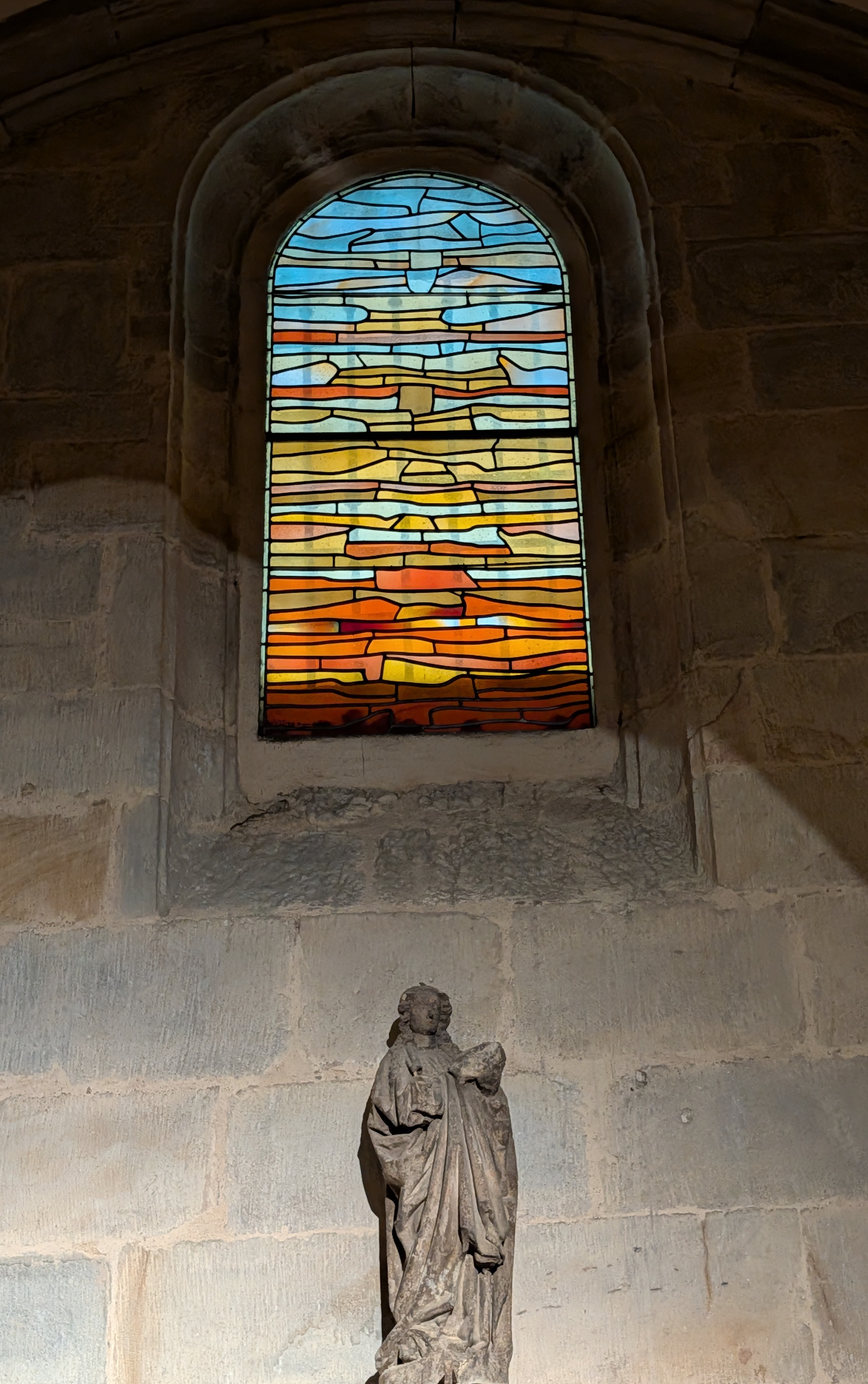 Stained glass at Bilbao Cathedral