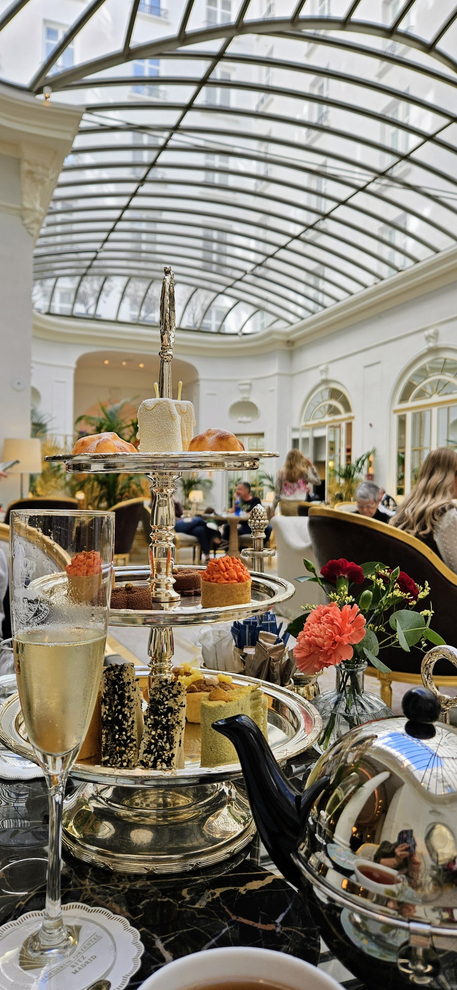 Afternoon tea in the Palm Room of the Oriental Mandarin