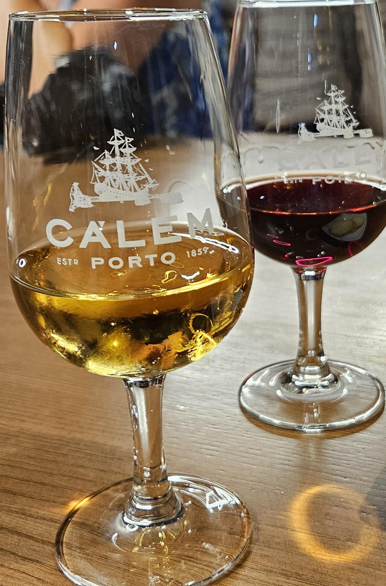 White and ruby port at Caves Cálem