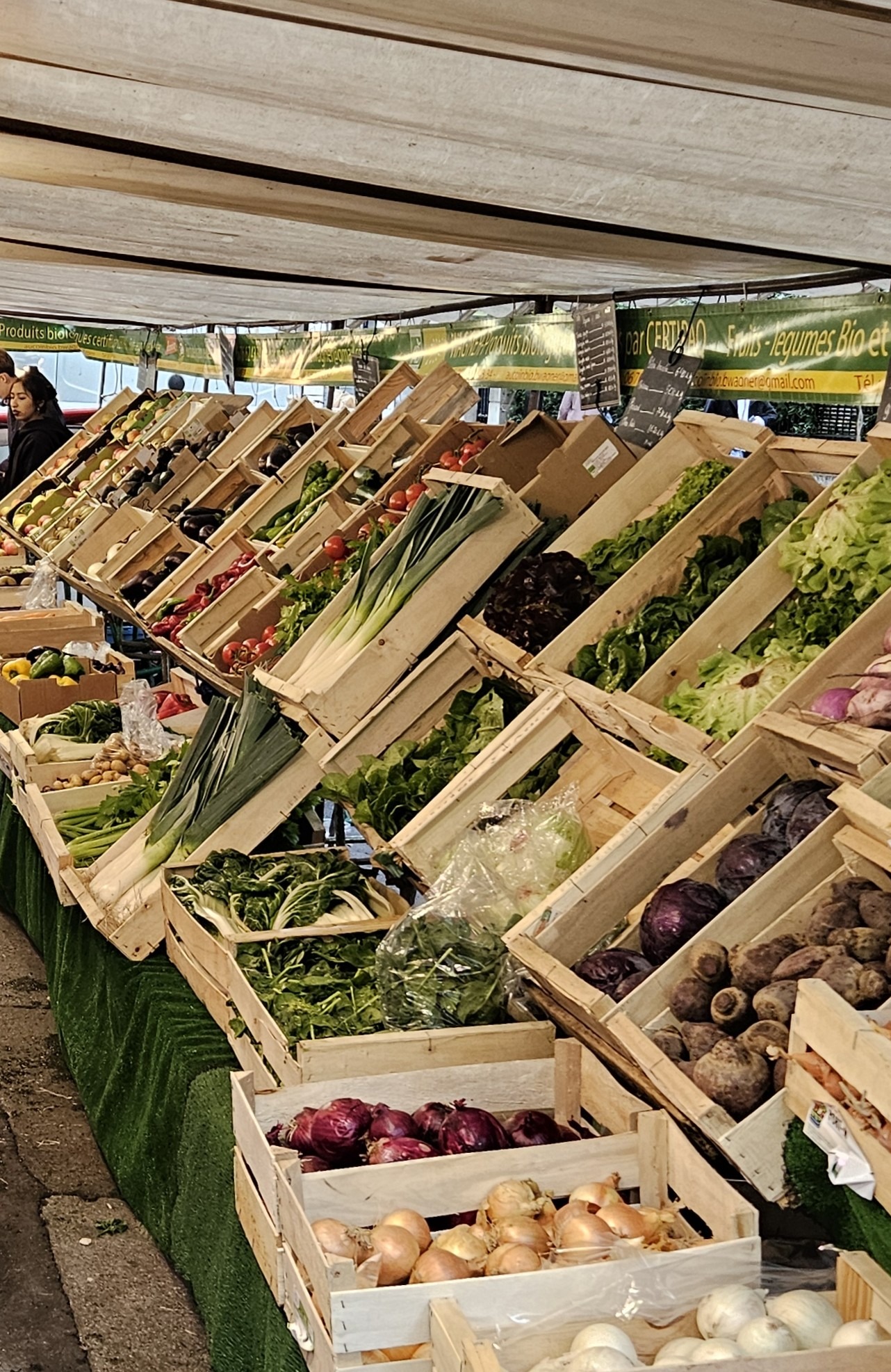 Fresh vegetables at a street market