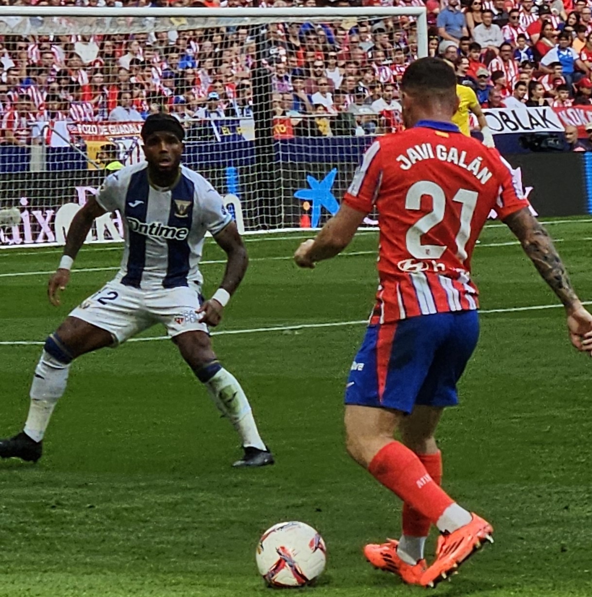 Action shot, Atlético v. Leganés