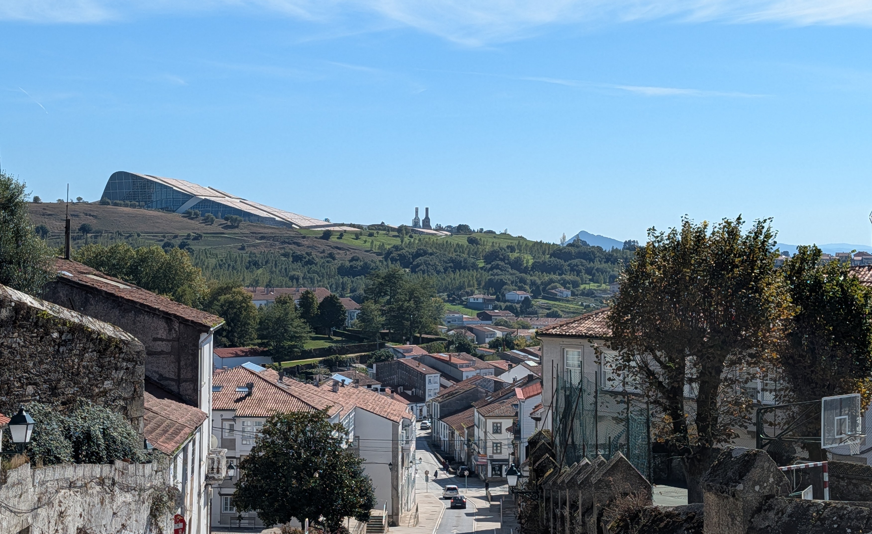 Culture and arts complex in the distance from near the market