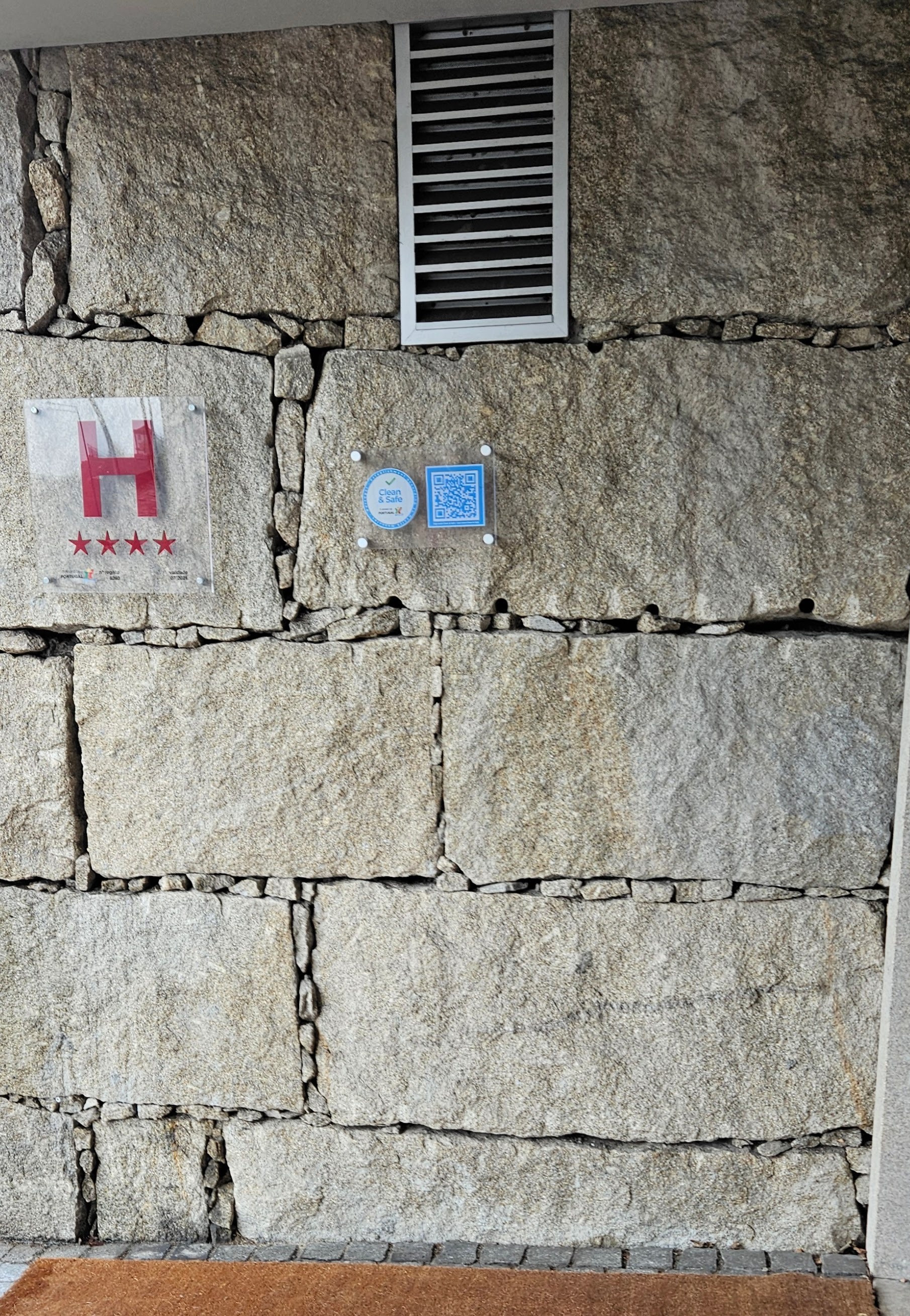 Cool stone wall at Eurostars hotel entry