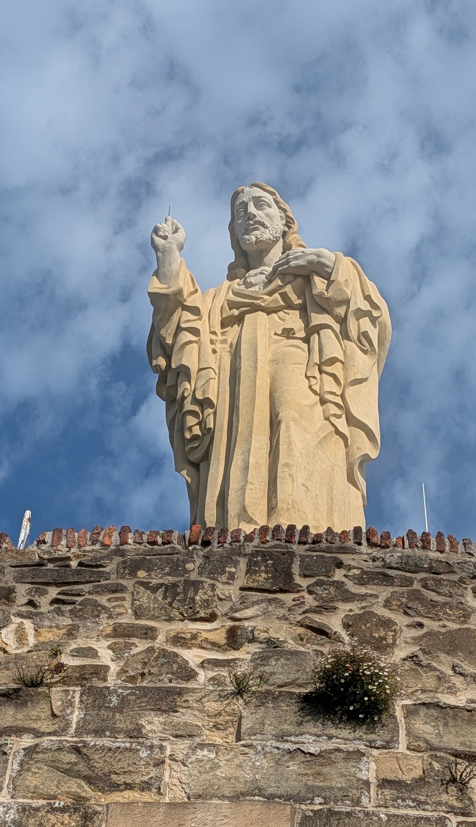 Jesus watches over Mota Castle at the top of Urgull