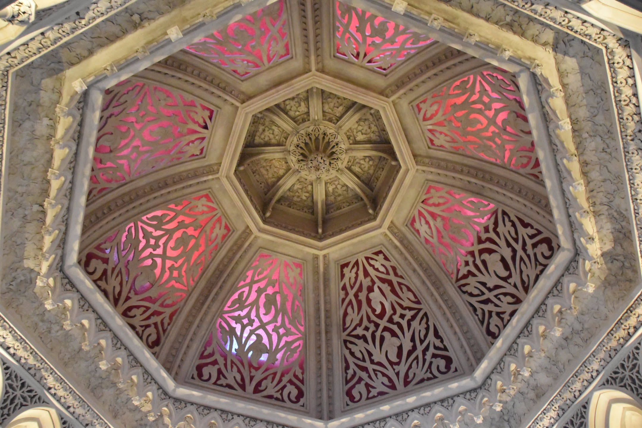 Inside of dome in the Palace of Monserrat