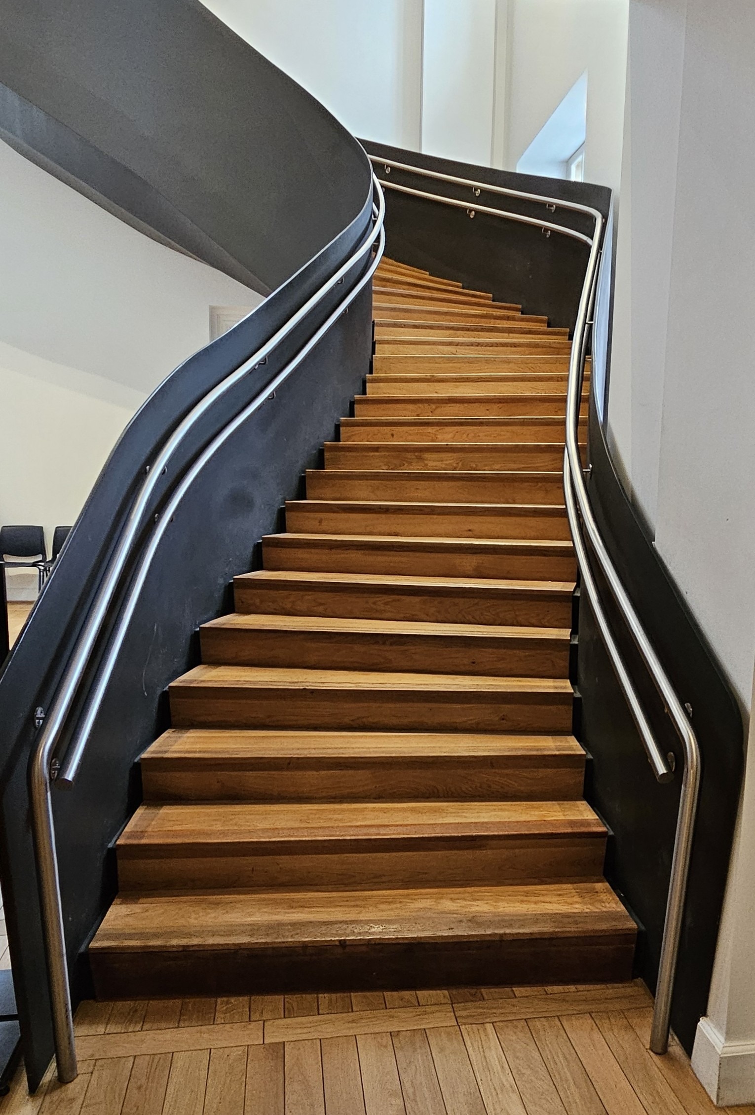Metal and wood staircase at Carnavalet