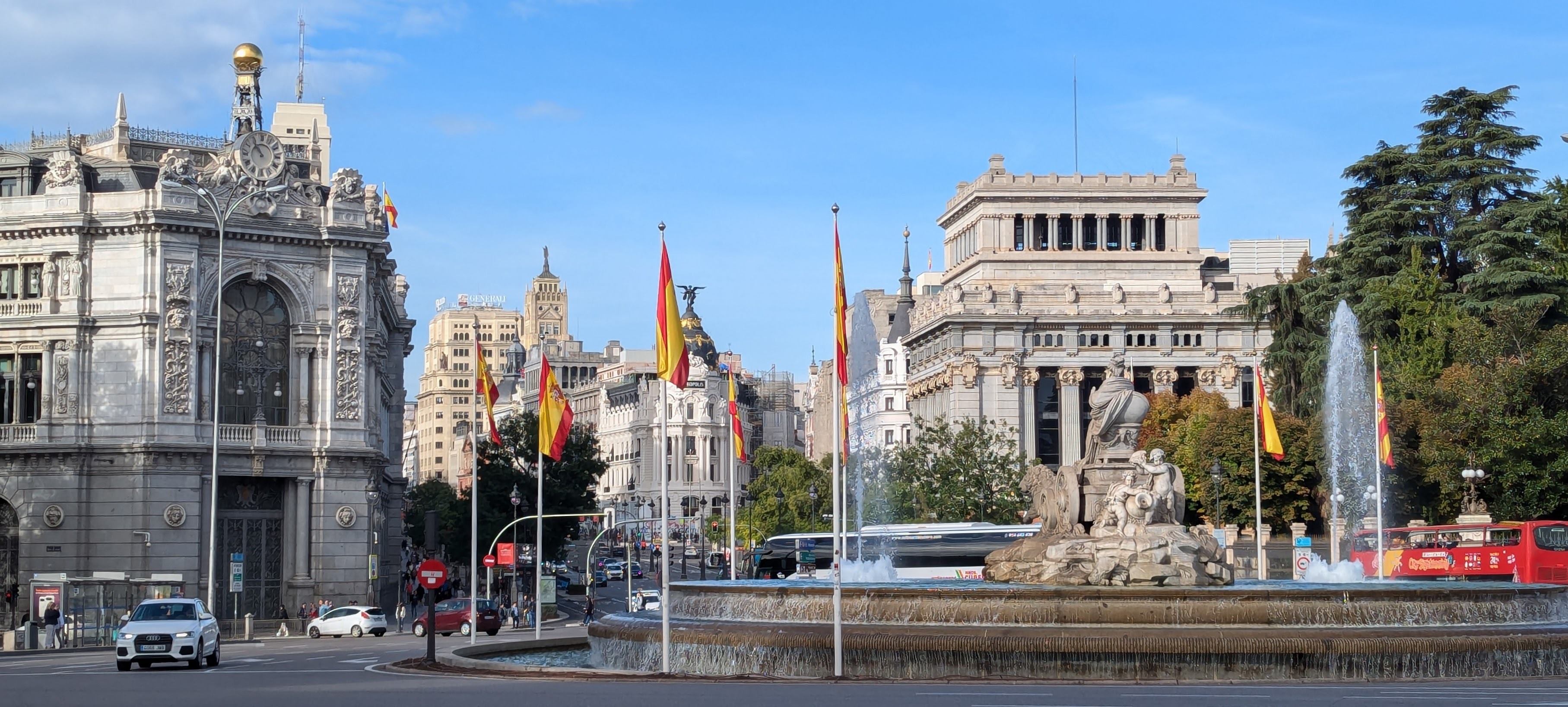 Cibeles fountain and traffic circle