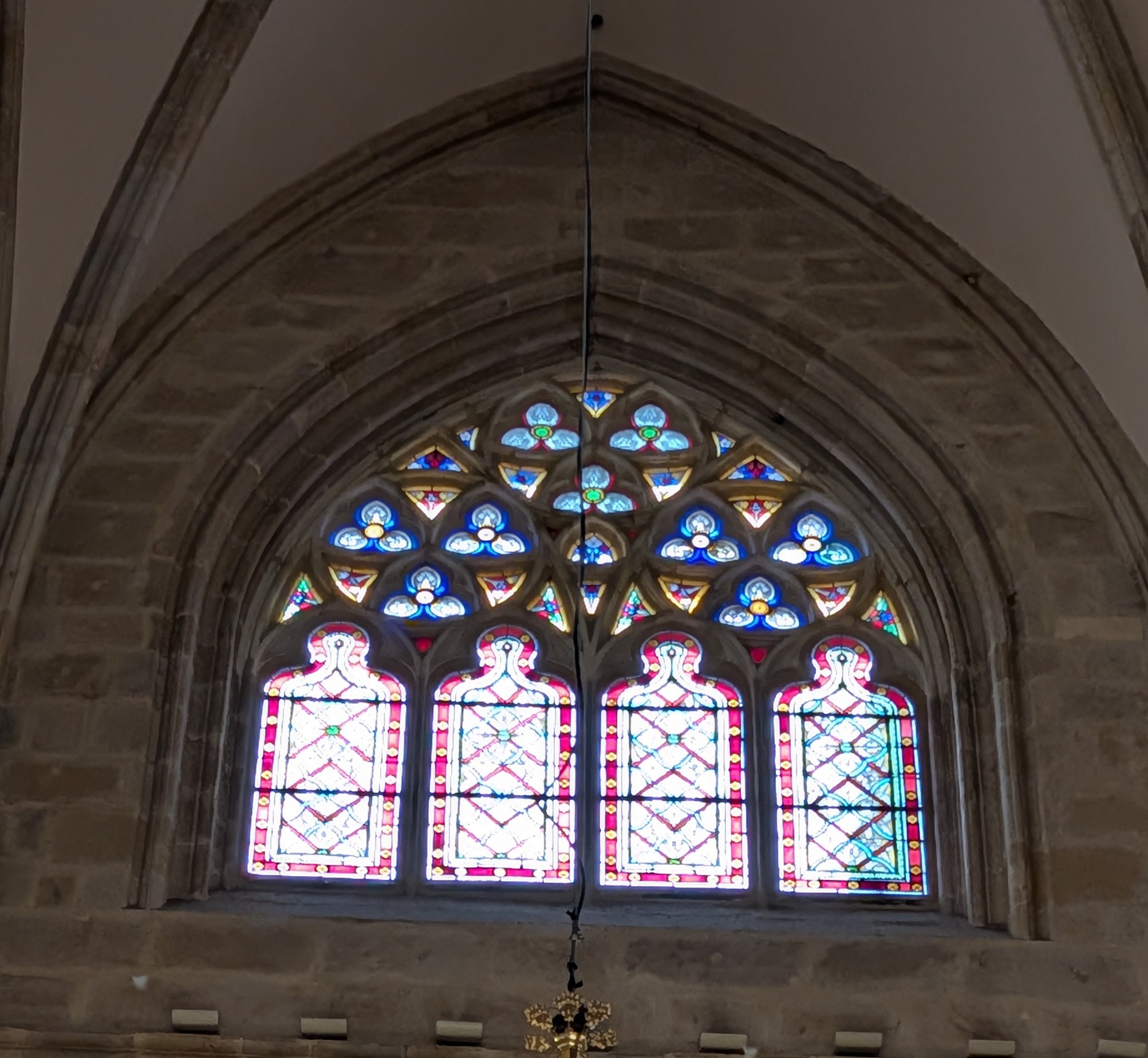 Stained glass at Bilbao Cathedral