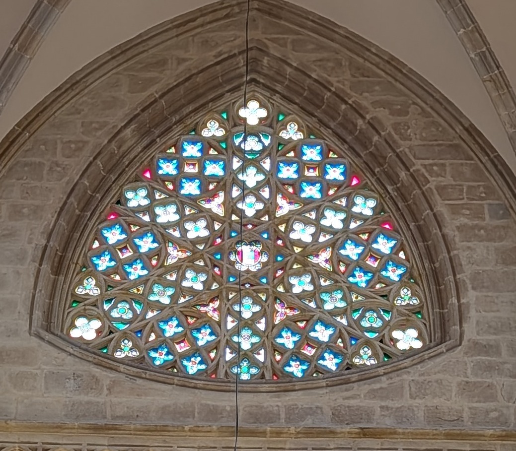 Stained glass at Bilbao Cathedral