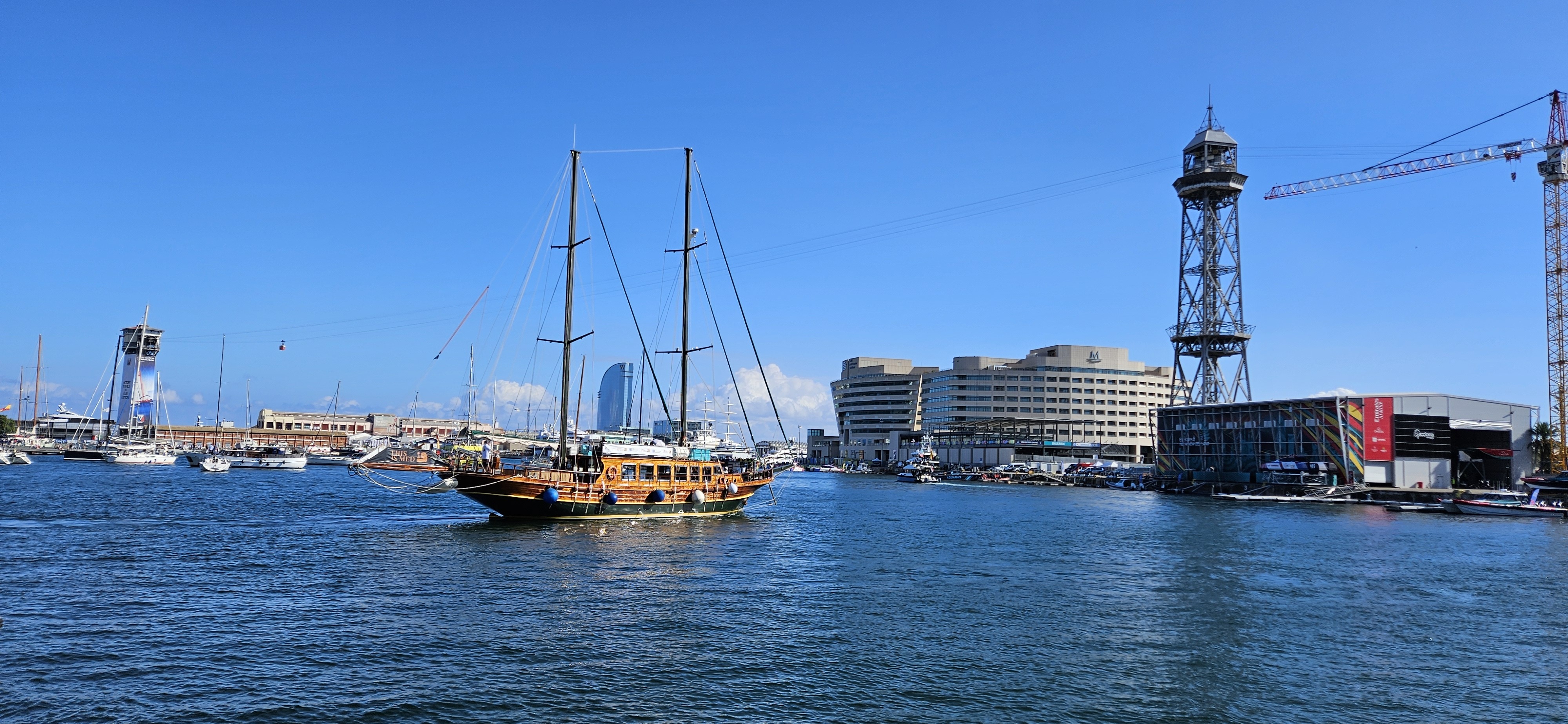 Boat at the Barcelona waterfront