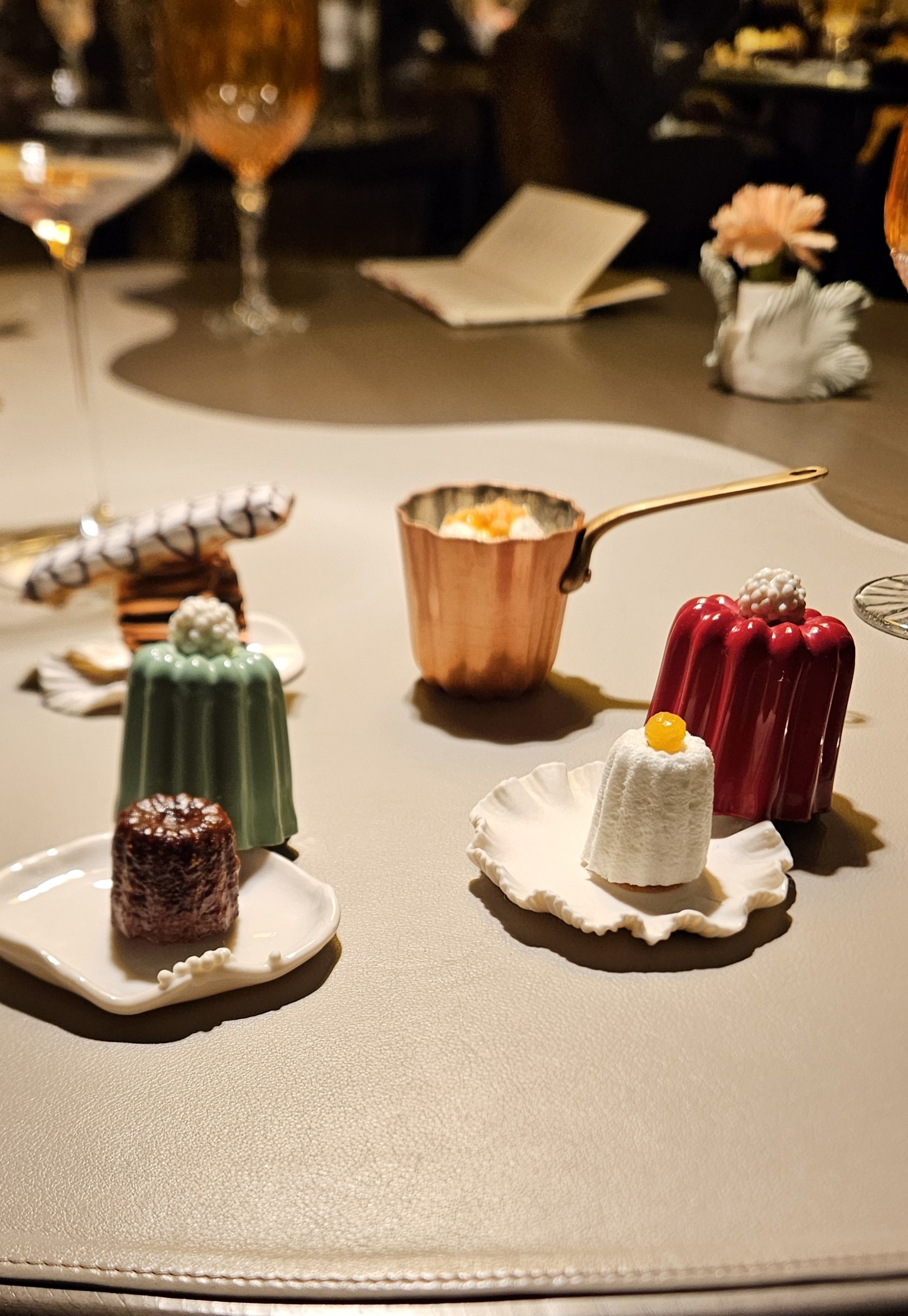 Canelé-themed dessert