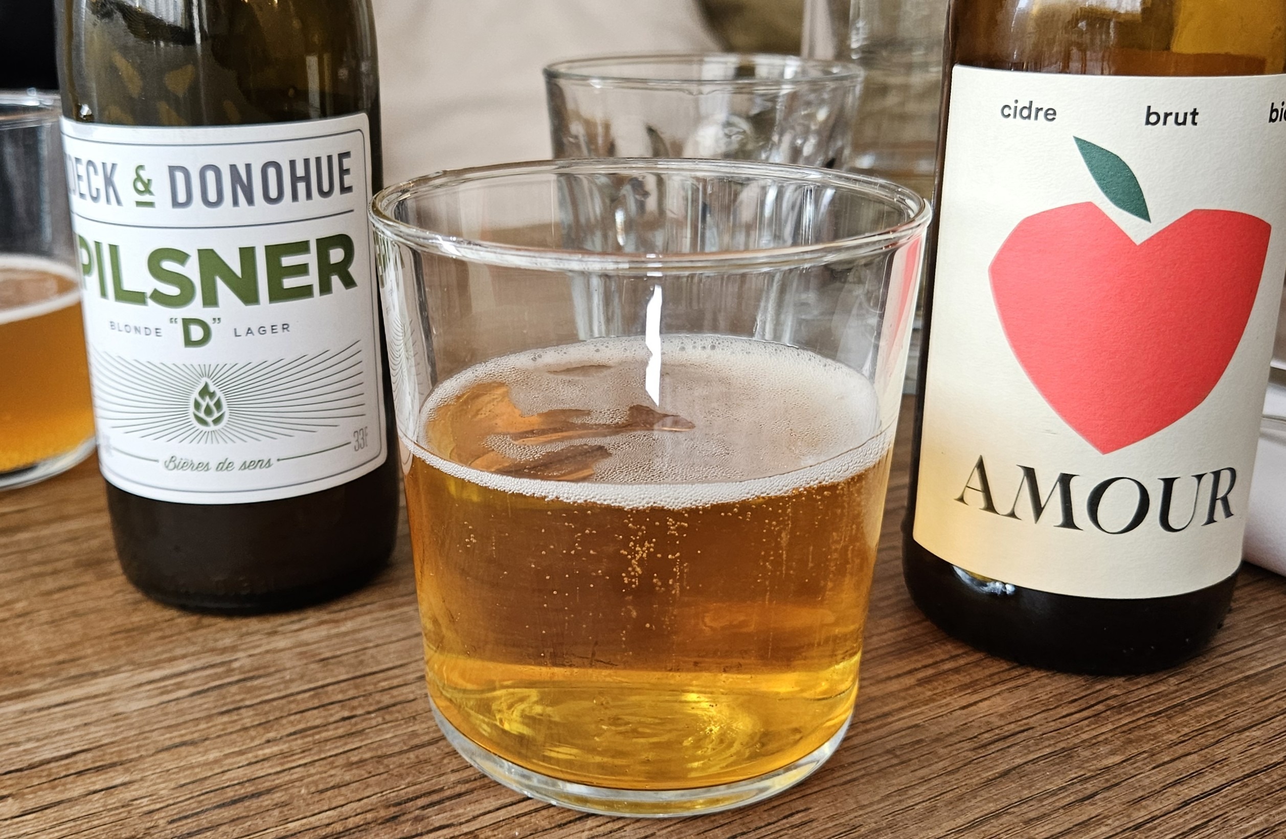 Good afternoon for crisp local beer and cider.