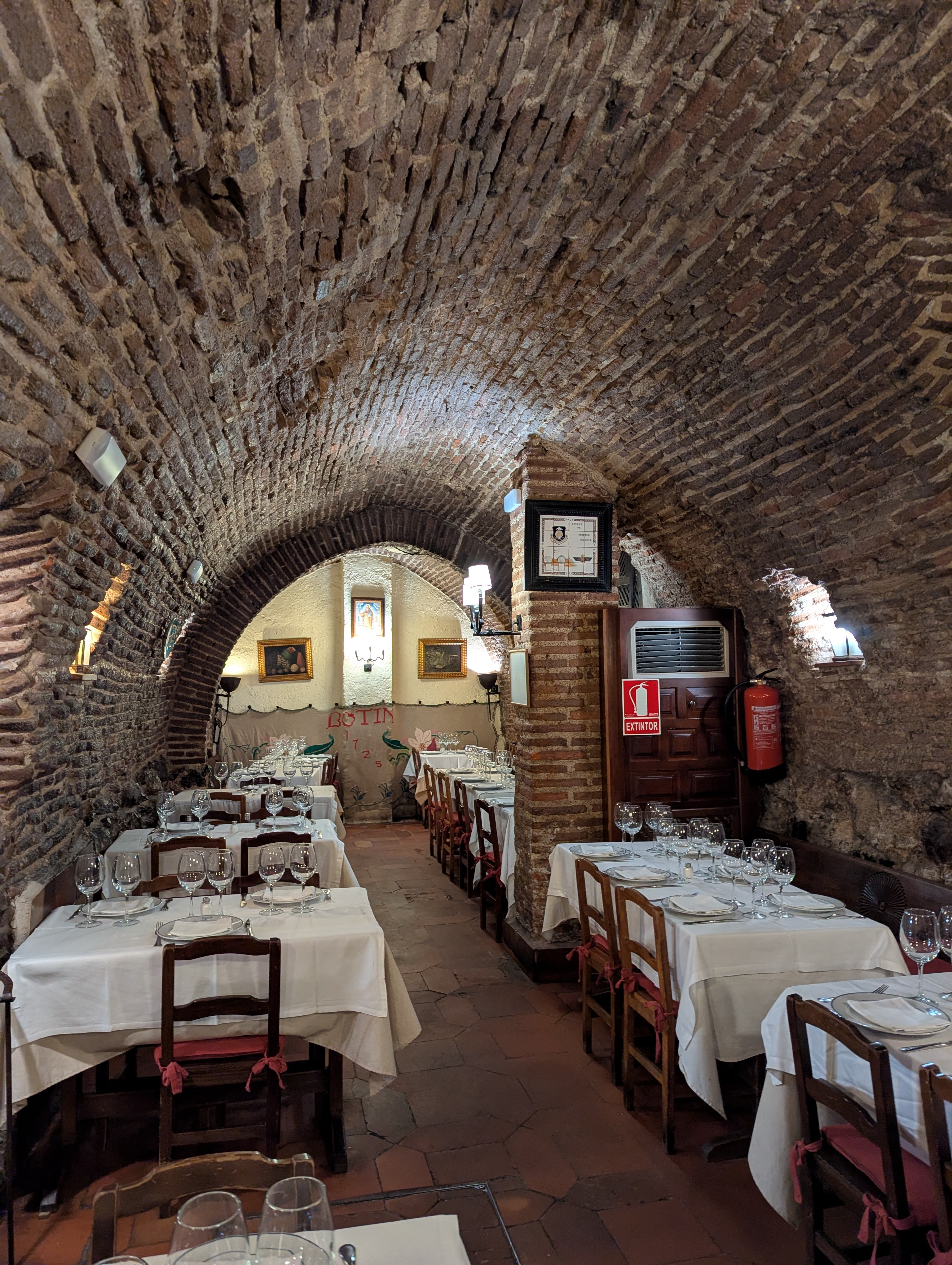Old basement dining room at Botín's