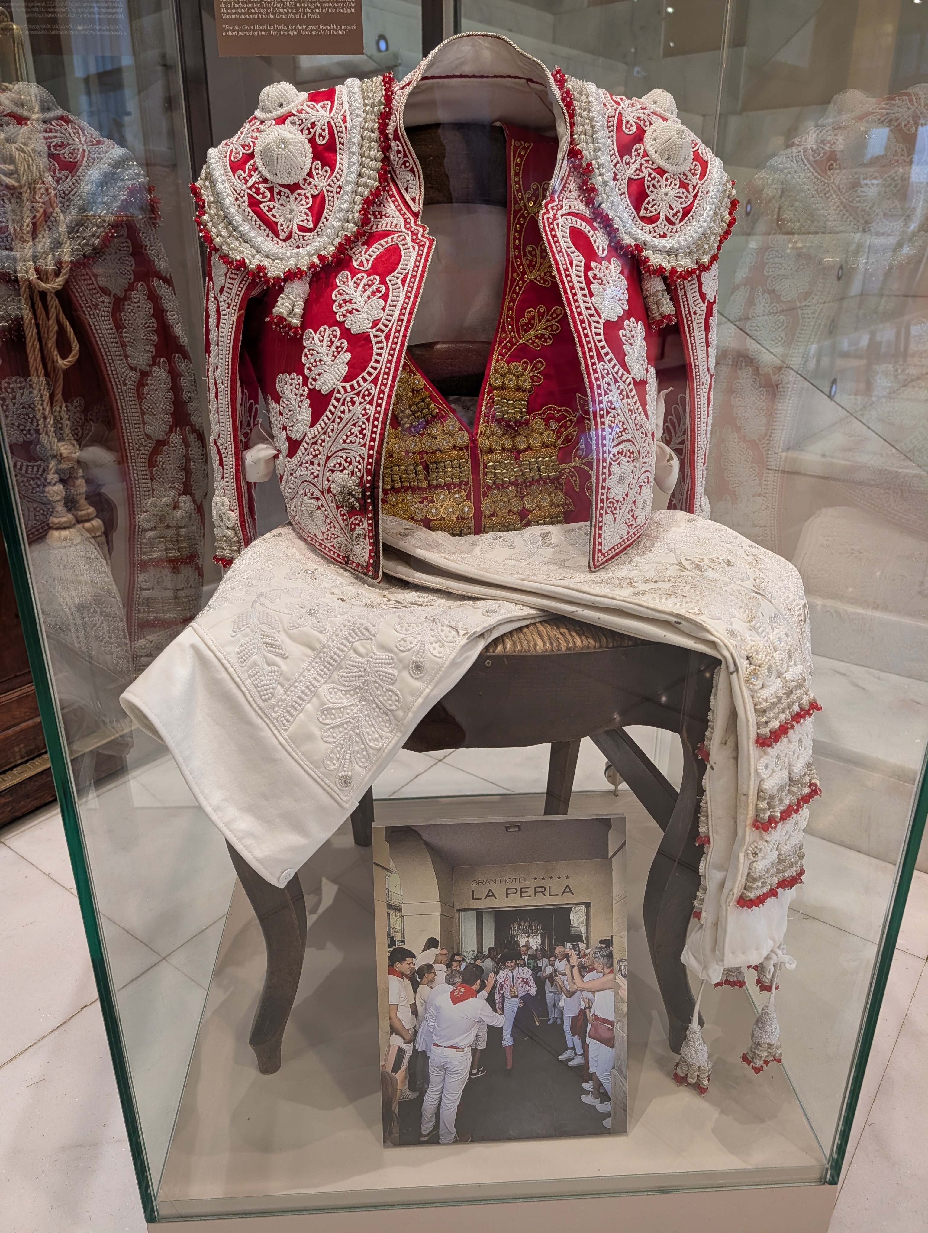 Toreador jacket and vest on display
